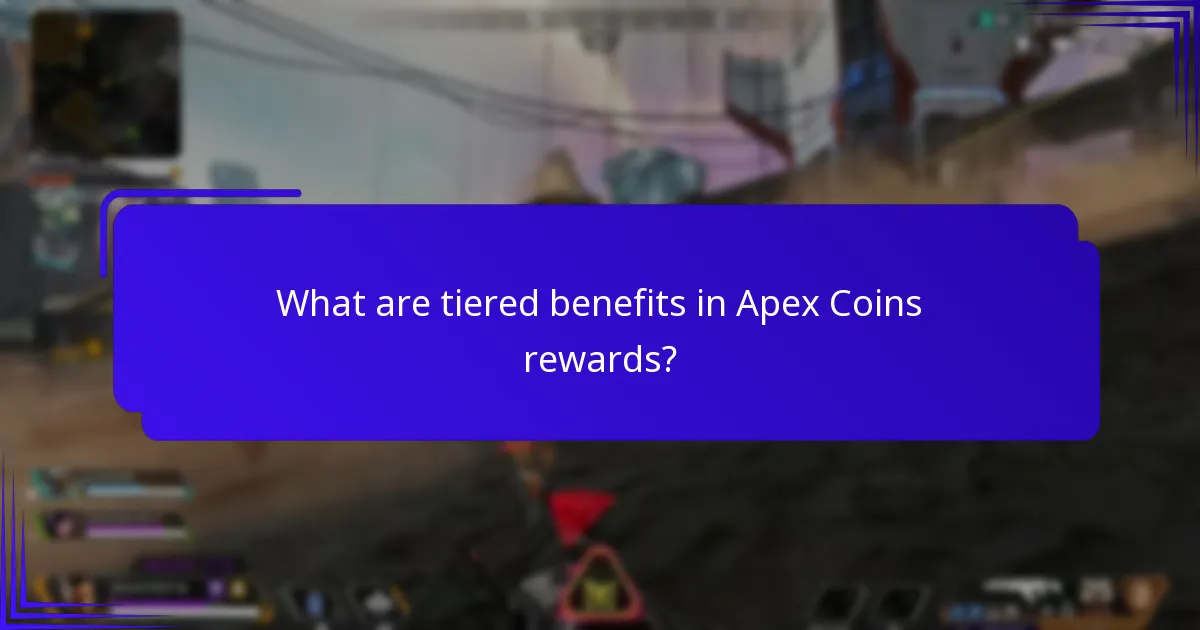 What are tiered benefits in Apex Coins rewards?