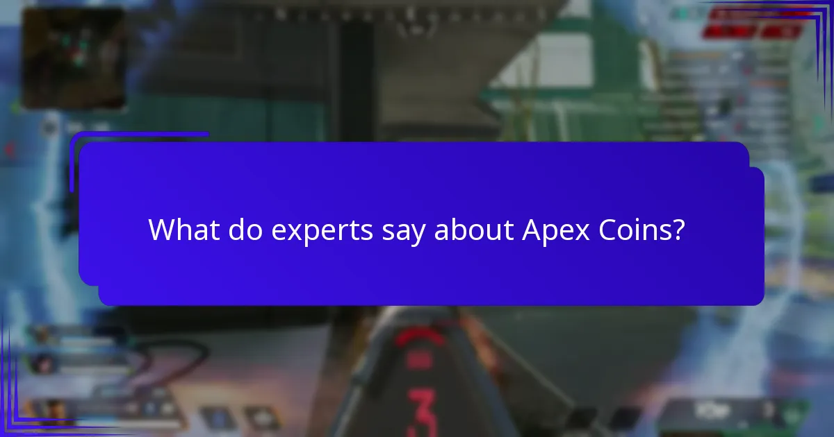 What do experts say about Apex Coins?